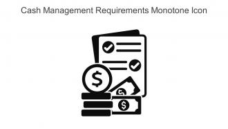 Cash Management Requirements Monotone Icon In Powerpoint Pptx Png And Editable Eps Format