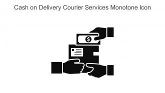 Cash On Delivery Courier Services Monotone Icon In Powerpoint Pptx Png And Editable Eps Format