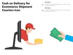 Cash On Delivery For Ecommerce Shipment Couriers Icon
