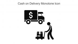 Cash On Delivery Monotone Icon In Powerpoint Pptx Png And Editable Eps Format