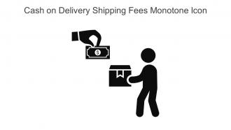 Cash On Delivery Shipping Fees Monotone Icon In Powerpoint Pptx Png And Editable Eps Format