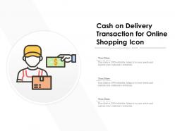 Cash on delivery transaction for online shopping icon