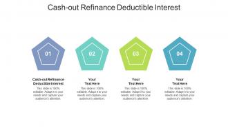 Cash out refinance deductible interest ppt powerpoint presentation pictures diagrams cpb