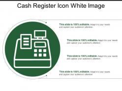 Cash register icon white image