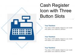 Cash register icon with three button slots