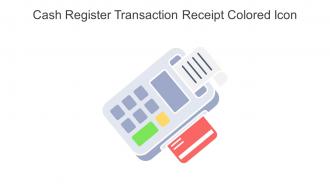 Cash Register Transaction Receipt Colored Icon In Powerpoint Pptx Png And Editable Eps Format