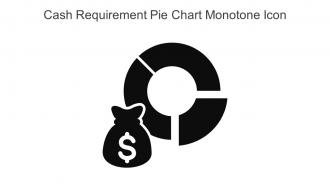 Cash Requirement Pie Chart Monotone Icon In Powerpoint Pptx Png And Editable Eps Format
