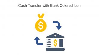 Cash Transfer With Bank Colored Icon In Powerpoint Pptx Png And Editable Eps Format