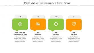 Cash value life insurance pros cons ppt powerpoint presentation outline portfolio cpb