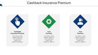 Cashback Insurance Premium Ppt Powerpoint Presentation File Deck Cpb