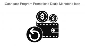 Cashback Program Promotions Deals Monotone Icon In Powerpoint Pptx Png And Editable Eps Format