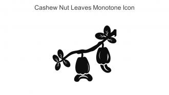 Cashew Nut Leaves Monotone Icon In Powerpoint Pptx Png And Editable Eps Format