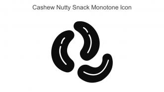 Cashew Nutty Snack Monotone Icon In Powerpoint Pptx Png And Editable Eps Format