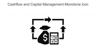 Cashflow And Capital Management Monotone Icon In Powerpoint Pptx Png And Editable Eps Format