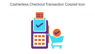 Cashierless Checkout Transaction Colored Icon In Powerpoint Pptx Png And Editable Eps Format