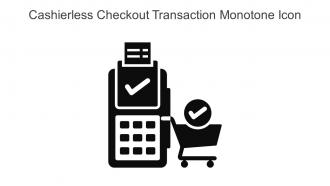 Cashierless Checkout Transaction Monotone Icon In Powerpoint Pptx Png And Editable Eps Format