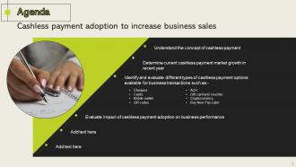 Cashless Payment Adoption To Increase Business Sales Powerpoint Presentation Slides Researched Customizable