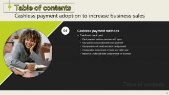 Cashless Payment Adoption To Increase Business Sales Powerpoint Presentation Slides Unique Compatible