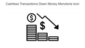 Cashless Transactions Dawn Money Monotone Icon In Powerpoint Pptx Png And Editable Eps Format