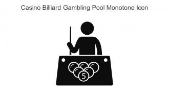 Casino Billiard Gambling Pool Monotone Icon In Powerpoint Pptx Png And Editable Eps Format