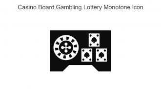 Casino Board Gambling Lottery Monotone Icon In Powerpoint Pptx Png And Editable Eps Format