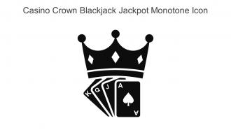Casino Crown Blackjack Jackpot Monotone Icon In Powerpoint Pptx Png And Editable Eps Format