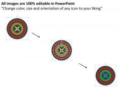 Casino game wheel for risk analysis flat powerpoint design