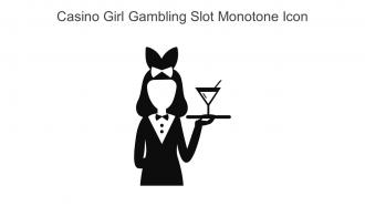 Casino Girl Gambling Slot Monotone Icon In Powerpoint Pptx Png And Editable Eps Format