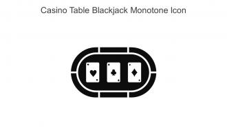 Casino Table Blackjack Monotone Icon In Powerpoint Pptx Png And Editable Eps Format