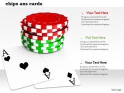 Casino theme with playing cards and poker chips