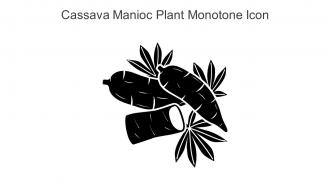 Cassava Manioc Plant Monotone Icon In Powerpoint Pptx Png And Editable Eps Format