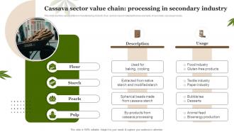 Cassava Sector Value Chain Processing In Secondary Industry