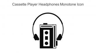 Cassette Player Headphones Monotone Icon In Powerpoint Pptx Png And Editable Eps Format