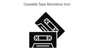 Cassette Tape Monotone Icon In Powerpoint Pptx Png And Editable Eps Format