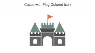 Castle With Flag Colored Icon In Powerpoint Pptx Png And Editable Eps Format