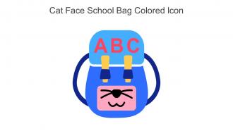 Cat Face School Bag Colored Icon In Powerpoint Pptx Png And Editable Eps Format