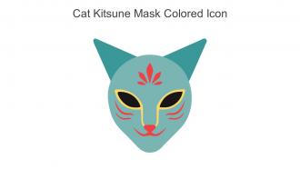 Cat Kitsune Mask Colored Icon In Powerpoint Pptx Png And Editable Eps Format