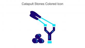 Catapult Stones Colored Icon In Powerpoint Pptx Png And Editable Eps Format