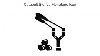 Catapult Stones Monotone Icon In Powerpoint Pptx Png And Editable Eps Format
