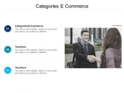 Categories e commerce ppt powerpoint presentation portfolio designs download cpb
