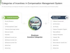 Categories of incentives in compensation management system ppt infographics images