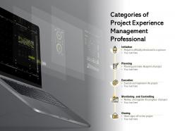 Categories of project experience management professional