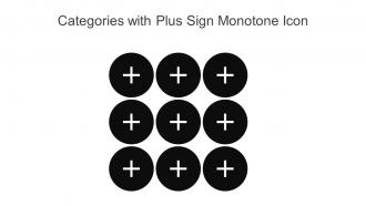 Categories With Plus Sign Monotone Icon In Powerpoint Pptx Png And Editable Eps Format