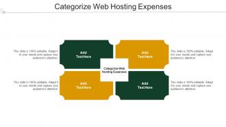 Categorize Web Hosting Expenses Ppt Powerpoint Presentation Pictures Background Cpb