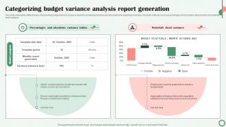 Categorizing Budget Variance Analysis Report Generation
