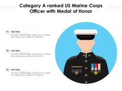 Category a ranked us marine corps officer with medal of honor