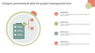 Category Procurement Plan For Project Management Icon