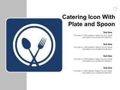 Catering icon with plate and spoon