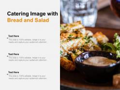 Catering image with bread and salad