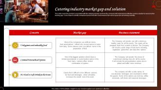 Catering Industry Market Gap And Solution Food Catering Business Plan BP SS